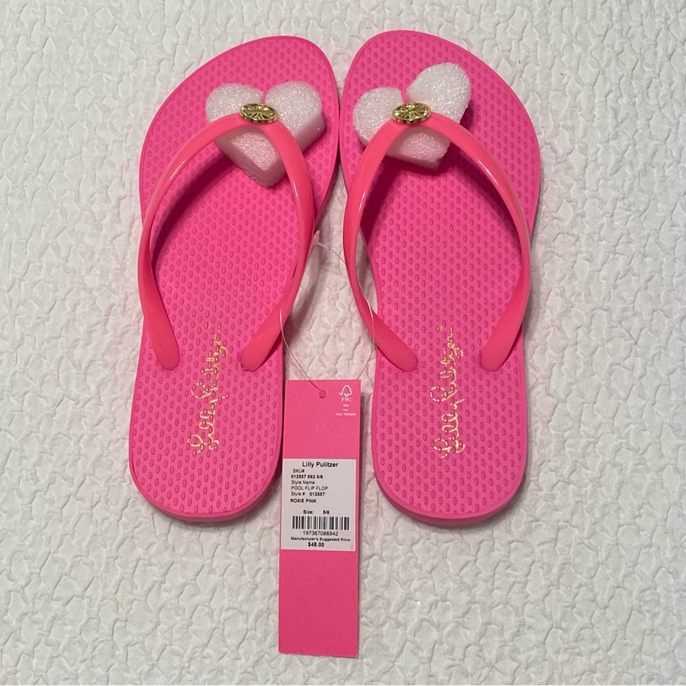 NWT Lilly Pulitzer 💕🌴🎀 Pink Flip Flops
